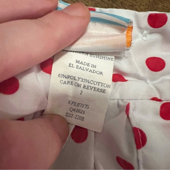 Southern Sunshine Smocked Strawberry Polka Dot Kids Bubble Romper Size 2T - Picture 6 of 8